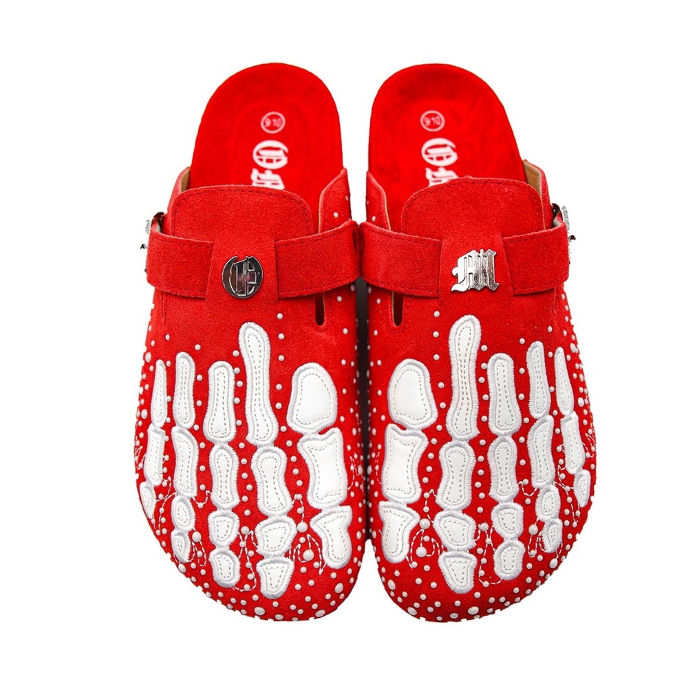 🧯OCTAVIOUS MARKS RED PEARL CLOGS 🔥